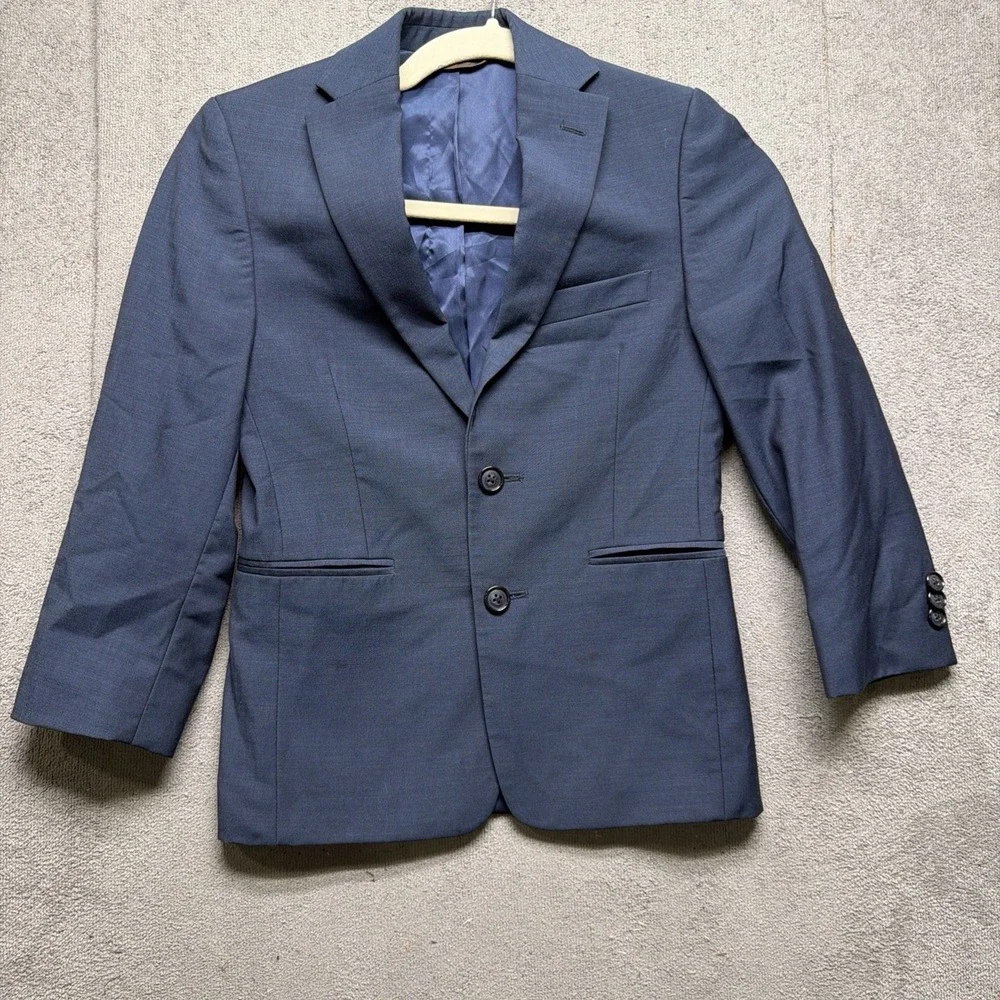Michael Kors Boys Navy Wool‎ Blazer Suit Jacket School Formal 8R